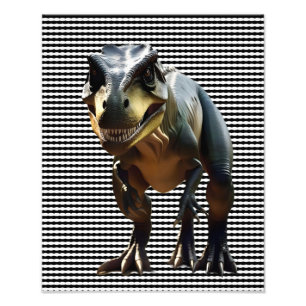 Smirking Scary T-Rex Dinosaur, Photo Print