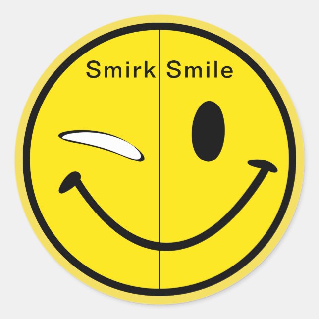 SmirkSmile Classic Round Sticker (Front)