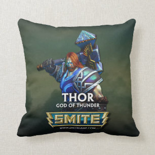 SMITE: Thor, God of Thunder Throw Pillow