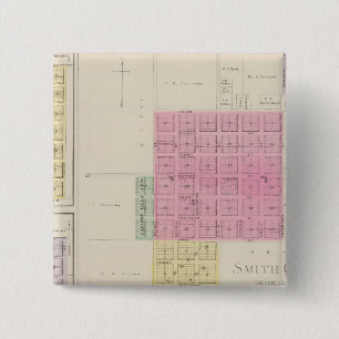Smith Centre, Gould City, Motor, Webster, Kansas 2 Inch Square Button