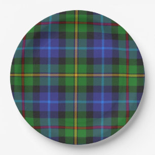 Smith Clan Scottish Tartan Plaid Pattern Paper Plate
