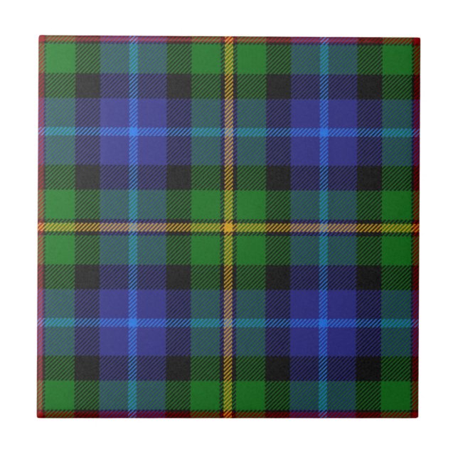 Smith Clan Tartan Plaid Pattern Tile (Front)