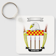 SMITH FAMILY CREST AND SHIELD KEYCHAIN