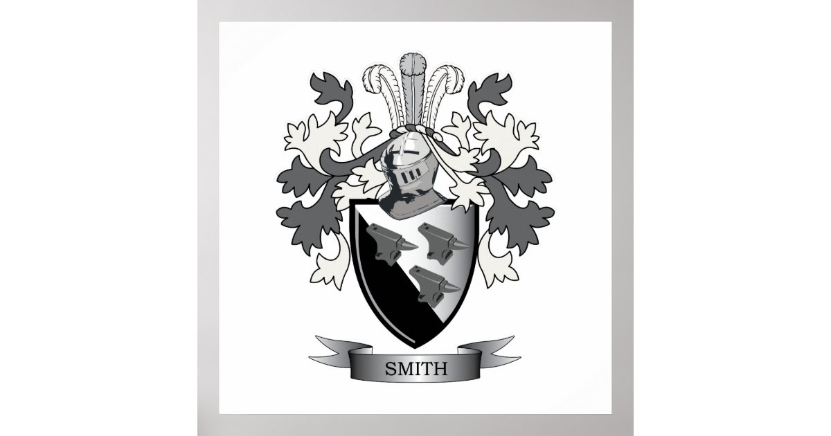 Smith Family Crest Coat of Arms Poster Zazzle