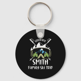 Smith Family Ski Trip Skiing Googles Vacation Matc Keychain