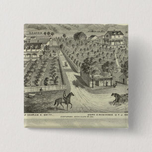 Smith, Herman residences, store 2 Inch Square Button