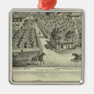 Smith, Herman residences, store Metal Ornament