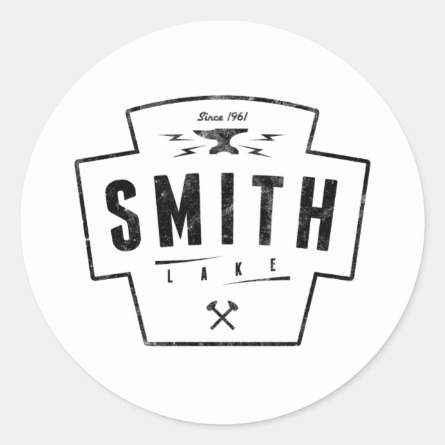 Smith Lake Classic Round Sticker (Front)