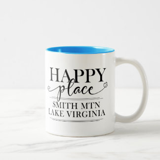 Smith Mountain Lake Happy Place Two-Tone Coffee Mug