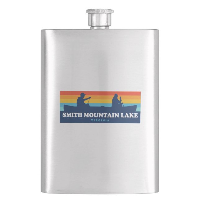 Smith Mountain Lake Virginia Canoe Hip Flask (Front)