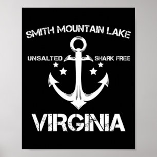 Smith mountain lake virginia funny fishing camping poster