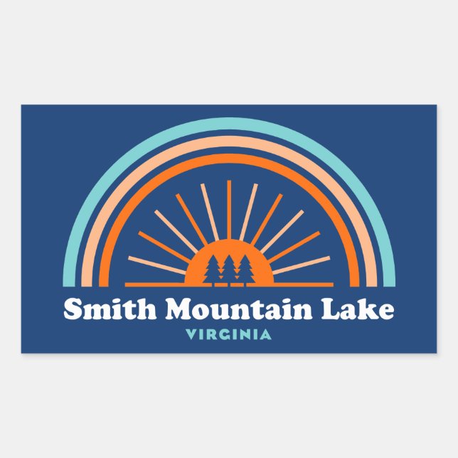 Smith Mountain Lake Virginia Rainbow Sticker (Front)