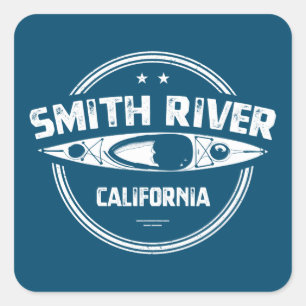 Smith River California Kayaking Square Sticker