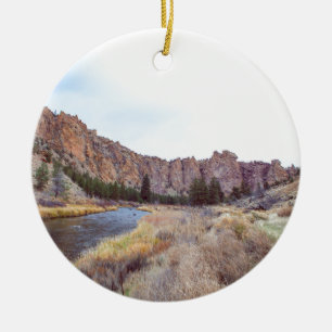 Smith Rock Bend Oregon Ceramic Ornament