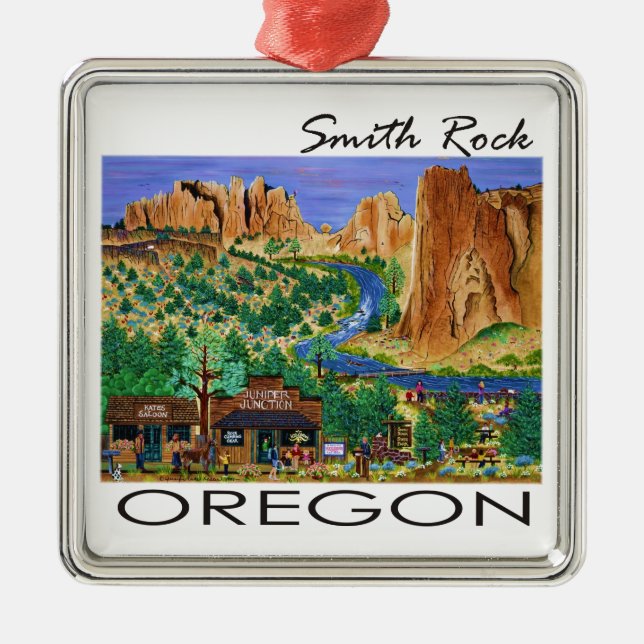 Smith Rock ~ Oregon Metal Ornament (Front)