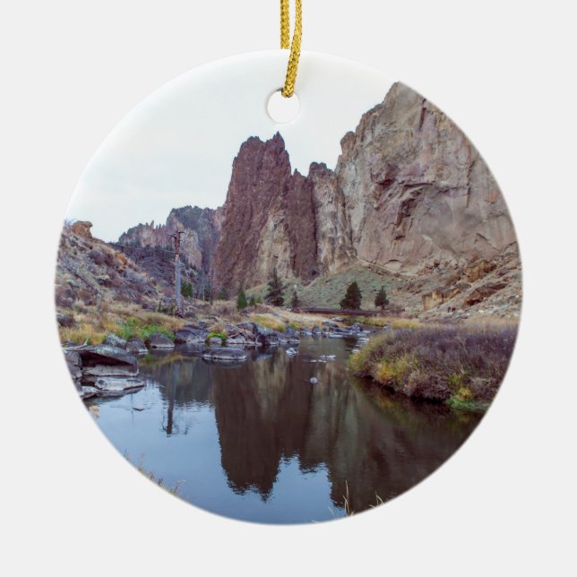 Smith Rock State Park Christmas Ornament (Front)