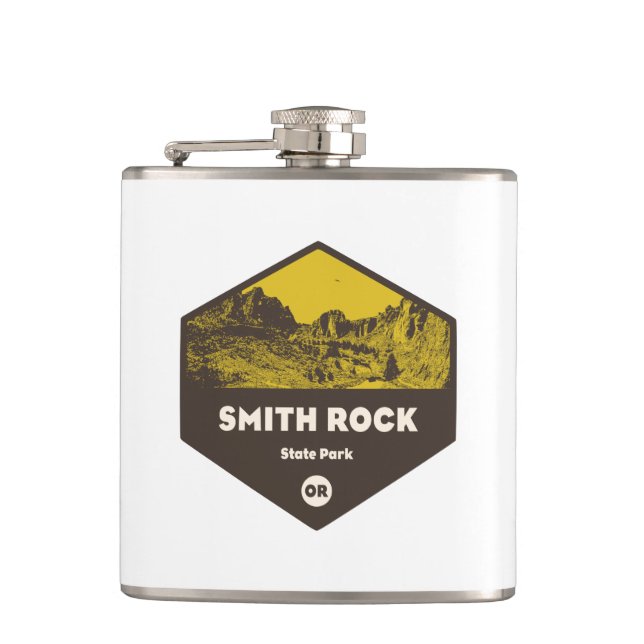 Smith Rock State Park Oregon Hip Flask (Front)