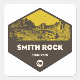Smith Rock State Park Oregon Square Sticker