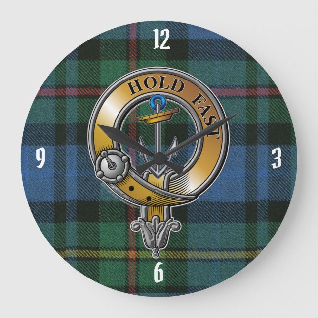 Smith Tartan & Badge Large Clock (Front)
