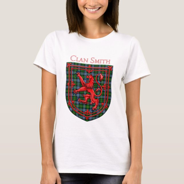 Smith Tartan Scottish Plaid Lion Rampant T-Shirt (Front)