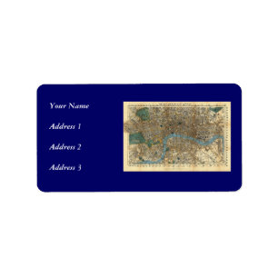 Smith's new map of London 1860 Label