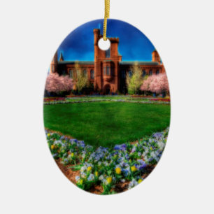 Smithsonian Castle Garden Cherry Blossoms Ceramic Ornament