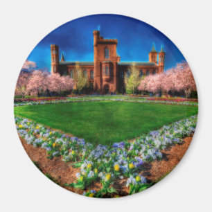 Smithsonian Castle Garden Cherry Blossoms Magnet
