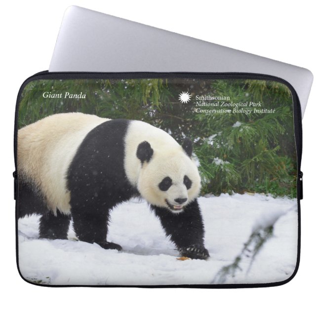 Smithsonian | Giant Pandas In The Snow Laptop Sleeve (Front)