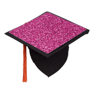 Smitten Pink Glitter Graduation Cap Topper