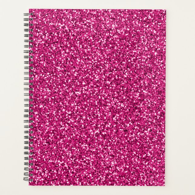 Smitten Pink Glitter Planner (Front)