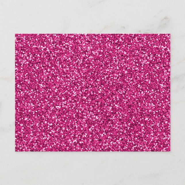 Smitten Pink Glitter Postcard (Front)