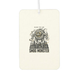 Smog Monster Shirt Vintage Engraving Eco Warning A Air Freshener