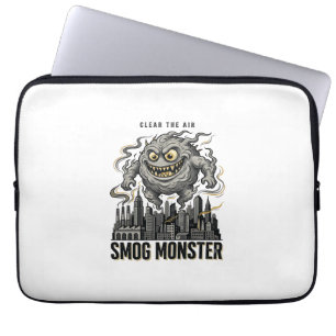 Smog Monster Shirt Vintage Engraving Eco Warning A Laptop Sleeve