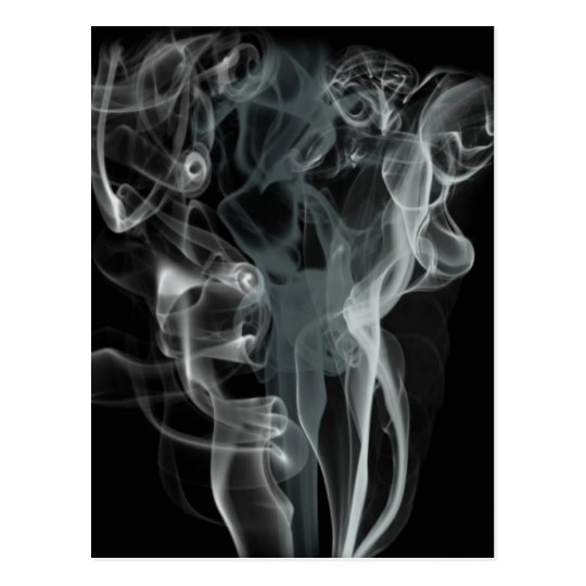 smoke-69124 BLACK WHITE GRAY GREY SMOKE DIGITAL RE Postcard