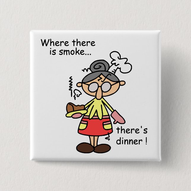 Smoke and Dinner T-shirts and Gifts 2 Inch Square Button (Front)