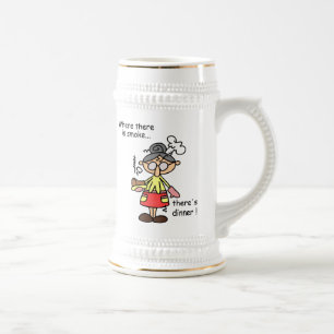 Smoke and Dinner T-shirts and Gifts Beer Stein