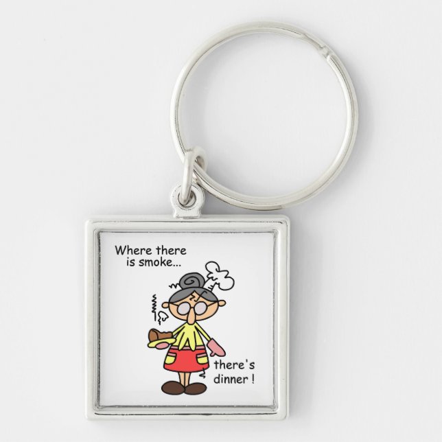 Smoke and Dinner T-shirts and Gifts Keychain (Front)