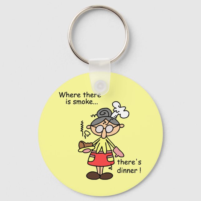 Smoke and Dinner T-shirts and Gifts Keychain (Front)