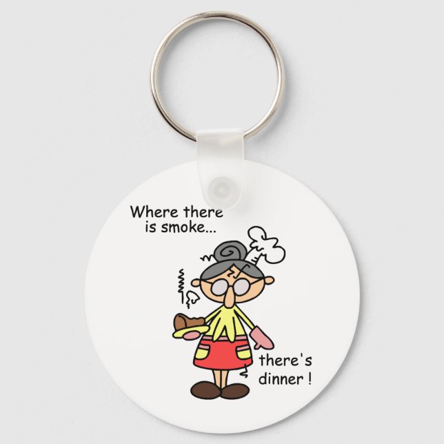 Smoke and Dinner T-shirts and Gifts Keychain (Front)