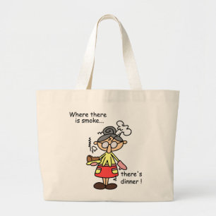 Smoke and Dinner T-shirts and Gifts Large Tote Bag