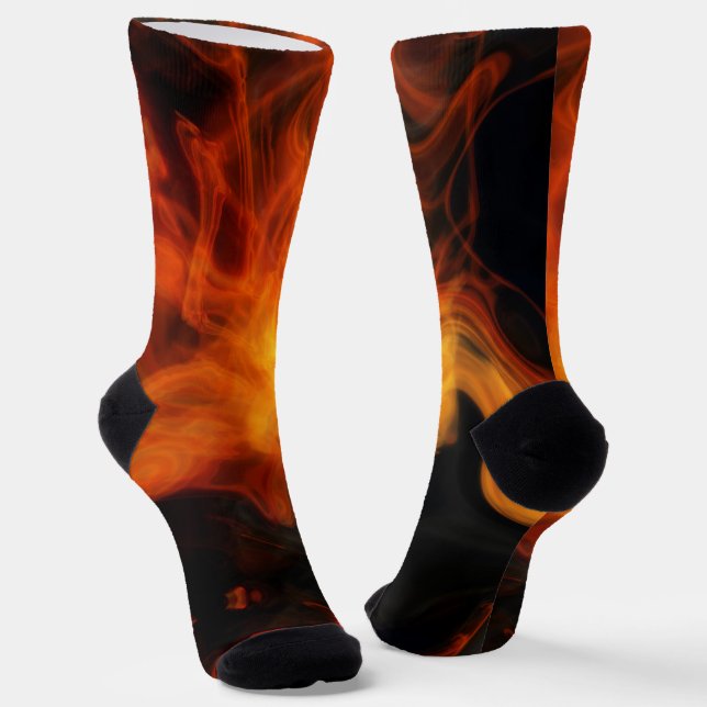 Smoke and Flames Socks (Angled)