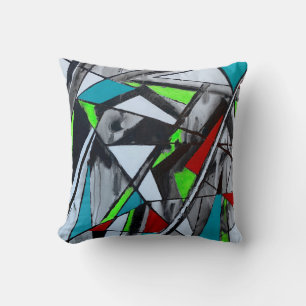 Smoke and Mirrors 16 x 16 Poly Throw Pillow