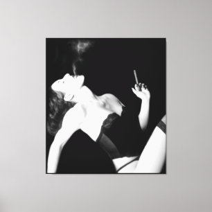 Smoke and Seduction - Self Portrait Canvas Print