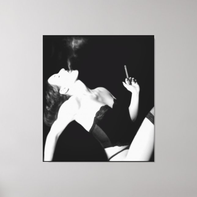 Smoke and Seduction - Self Portrait Canvas Print (Front)