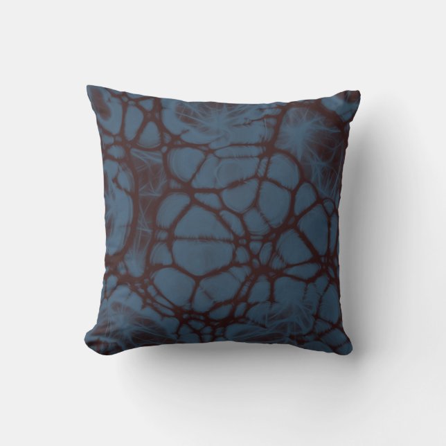 Smoke blue maroon Throw pillow (Front)