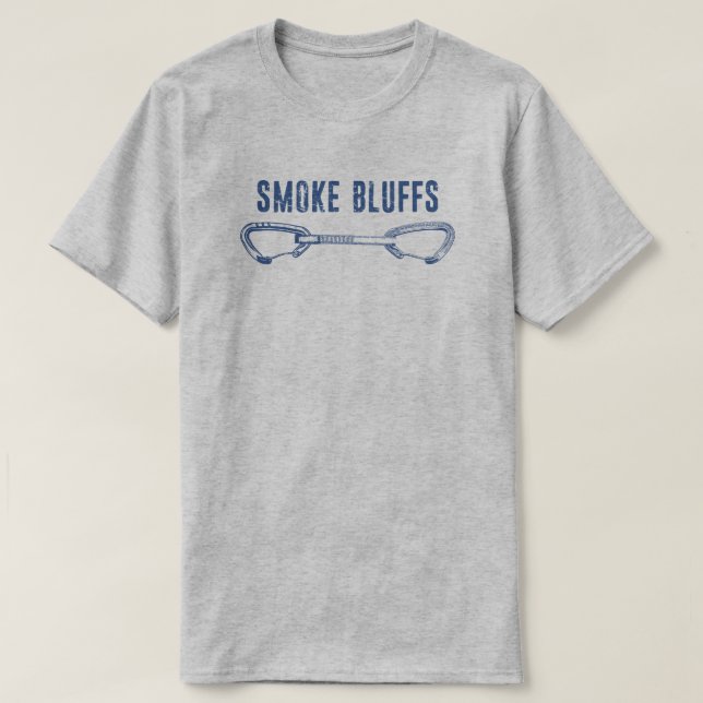 Smoke Bluffs Rock Climbing Quickdraw T-Shirt (Design Front)