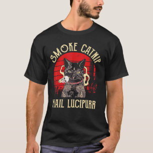 Smoke Catnip Hail Lucipurr Cat Smoking T-Shirt