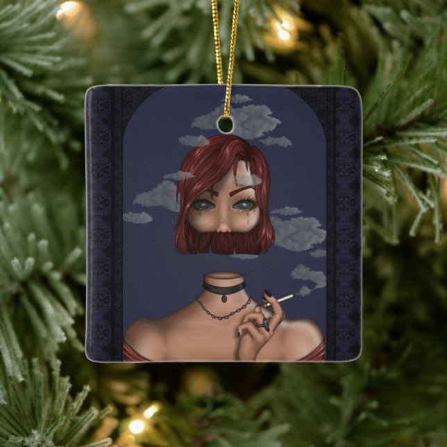 Smoke Ceramic Ornament (Tree)
