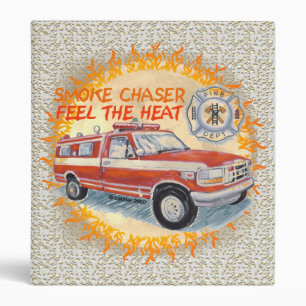 Smoke Chaser Firetruck Firefighter Binder