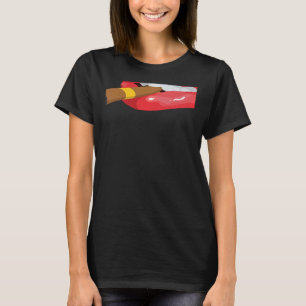 Smoke Cuban Cigar Lit Lips Smoking Graphic T-Shirt